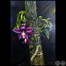 Orquídea - Pintura al óleo - Obra de Vicente González Delgado